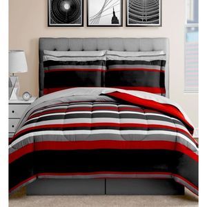 Fairfield Square 6 Piece Twin Red Bed Ensemble Set